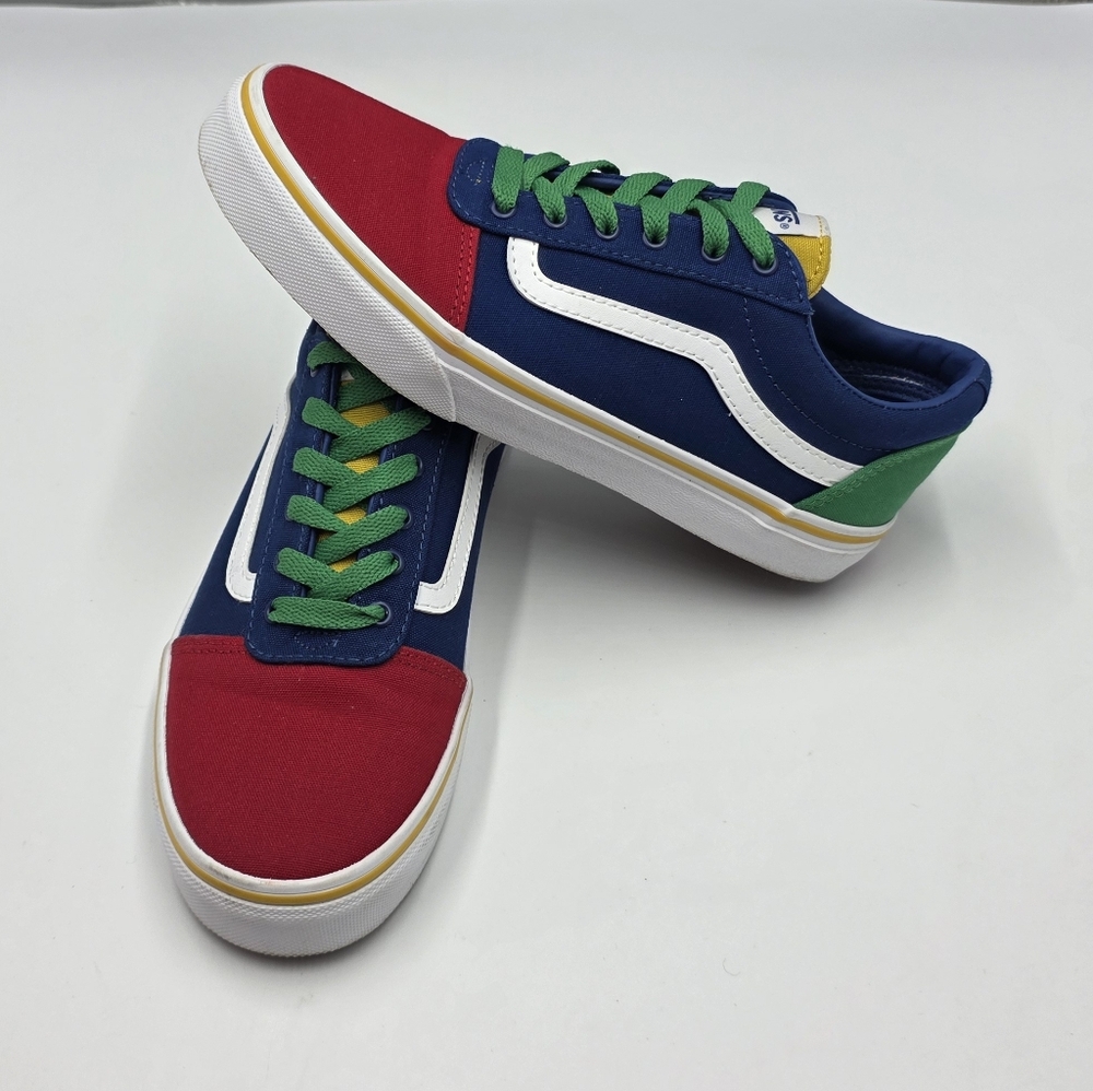 Vans kids' Old Skool Yacht Club colorblock sneakers size 5
